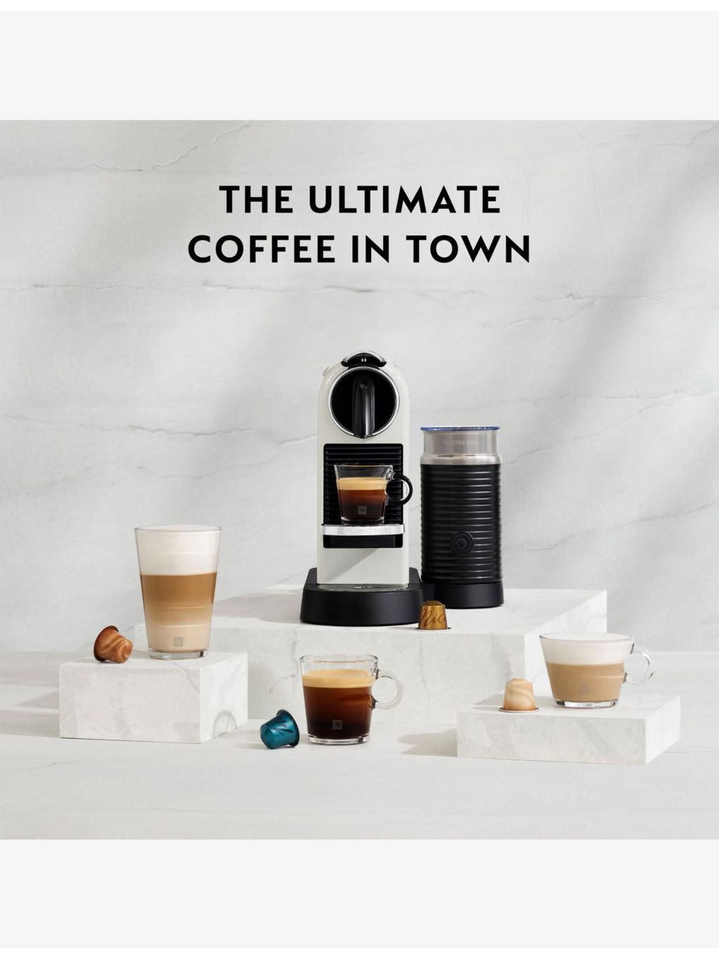 Nespresso Citiz coffee machine with milk frother, imported from the UK