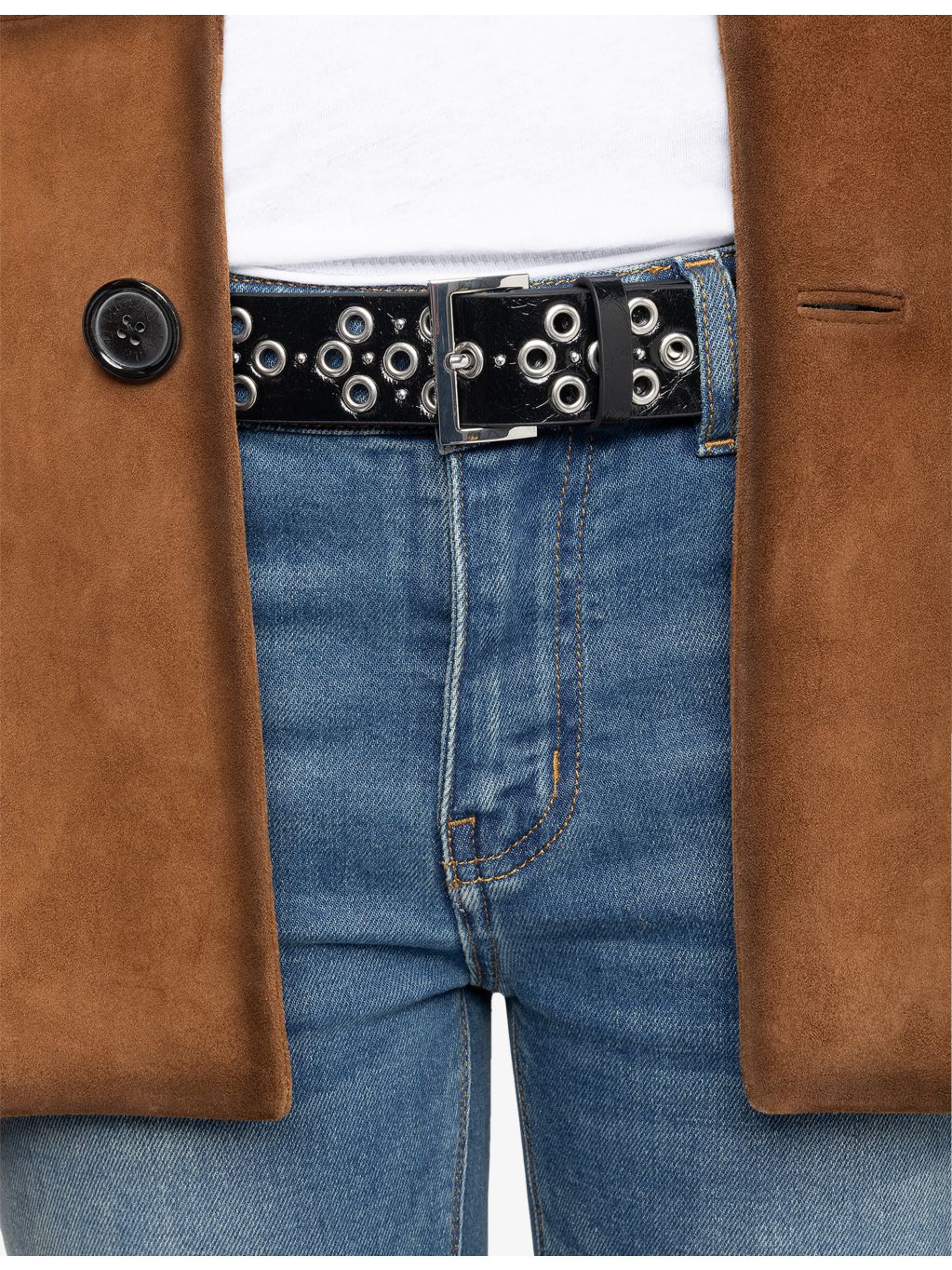 Zadig&Voltaire Starlight Eyelets leather belt (British brand)
