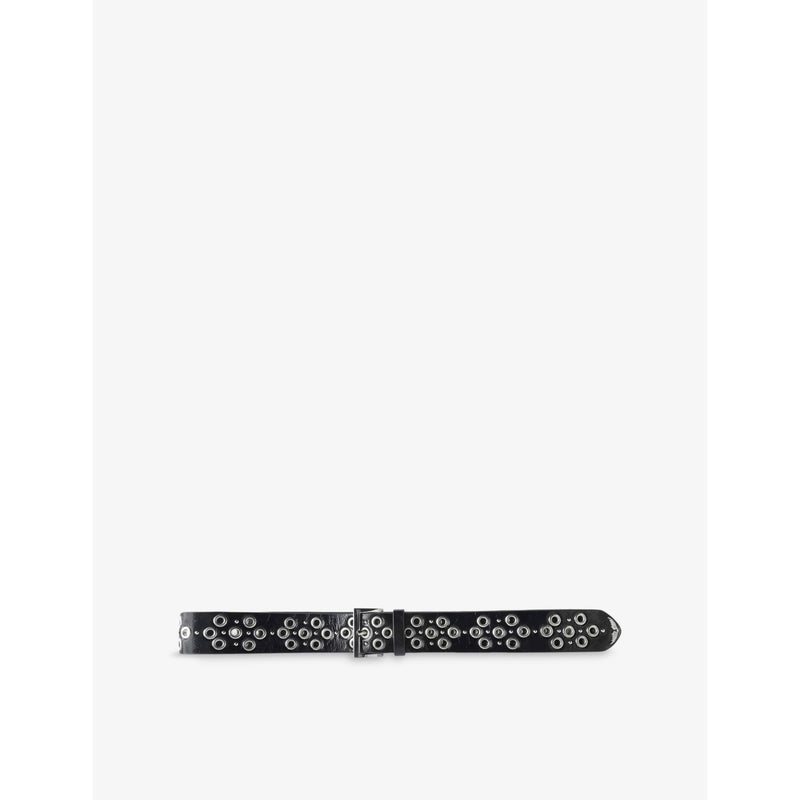 Starlight Eyelets Leather Belt - S
