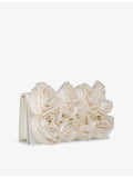Christian Louboutin rose-embroidered silk clutch bag - British product