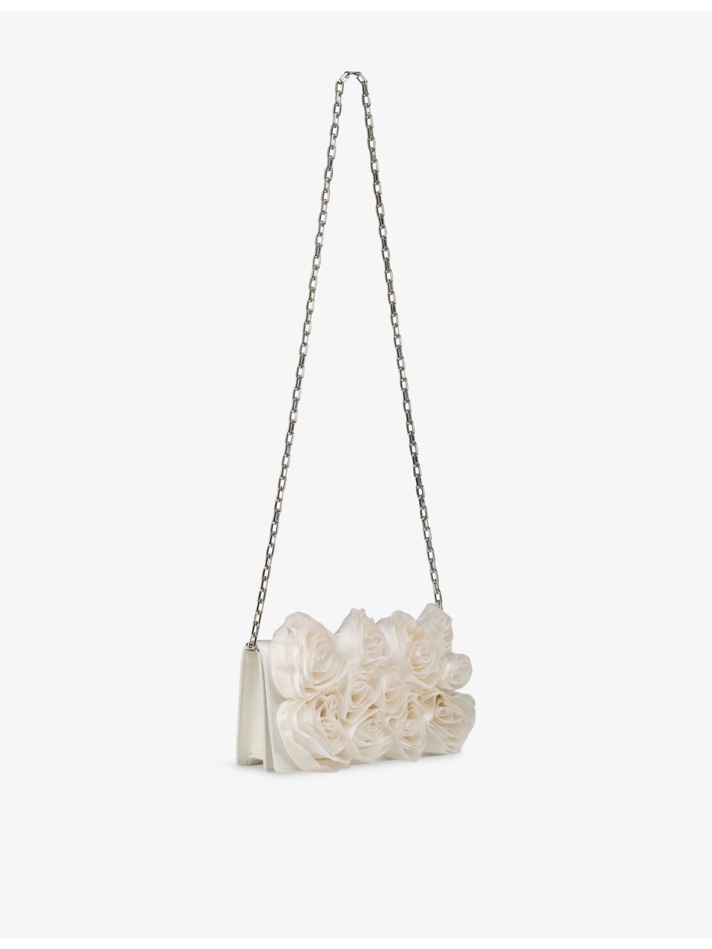 Christian Louboutin rose-embroidered silk clutch bag - British product