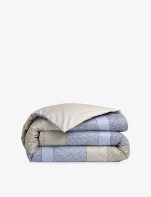 Alvorada Striped Cotton Double Duvet Cover - Double