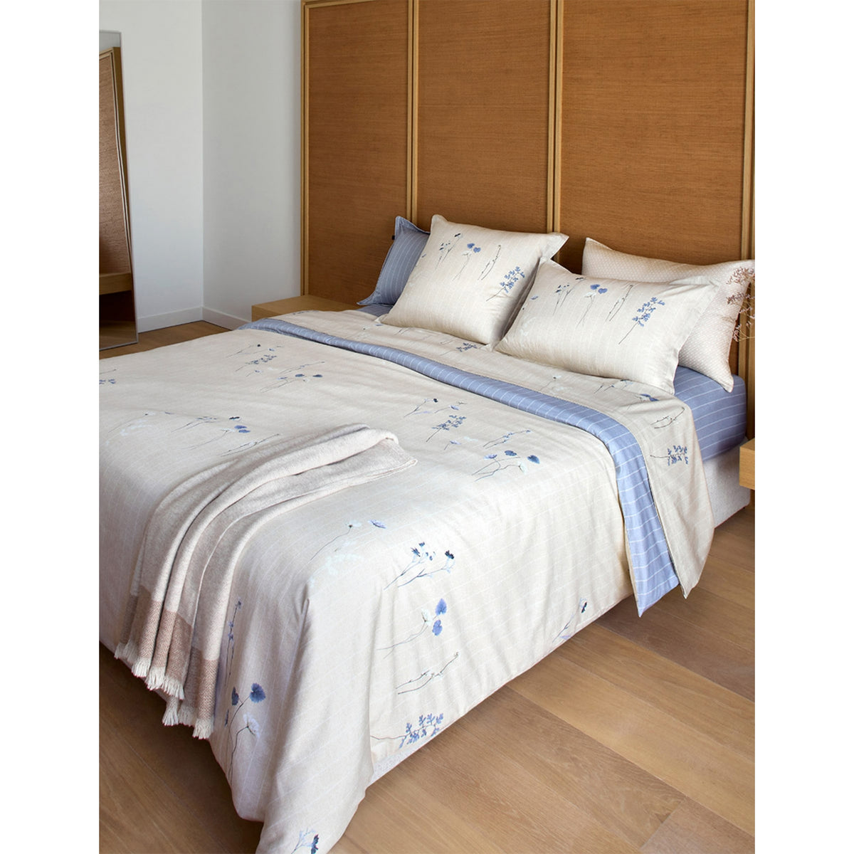 Azure Mist Double Cotton Fitted Sheet - Double