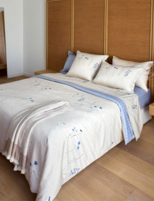 BOSS Azure Mist Super King Cotton Flat Sheet