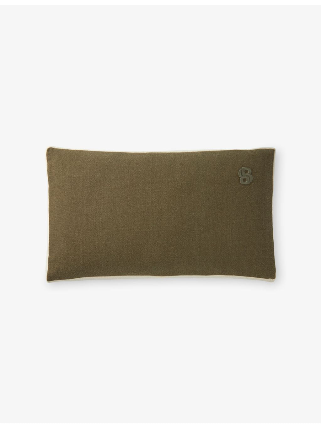 BOSS linen cushion cover with logo embroidery 55cm x 31cm (British brand)