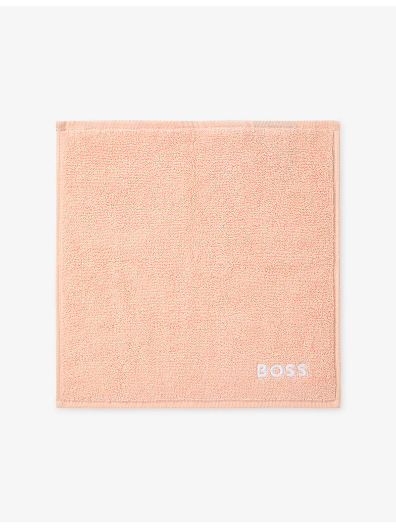 BOSS Edge cotton towel with striped border, imported from the UK