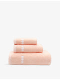 BOSS Edge cotton towel with striped border, imported from the UK