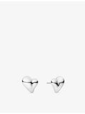 Sif Jakobs sterling silver heart stud earrings 10mm, imported from the UK