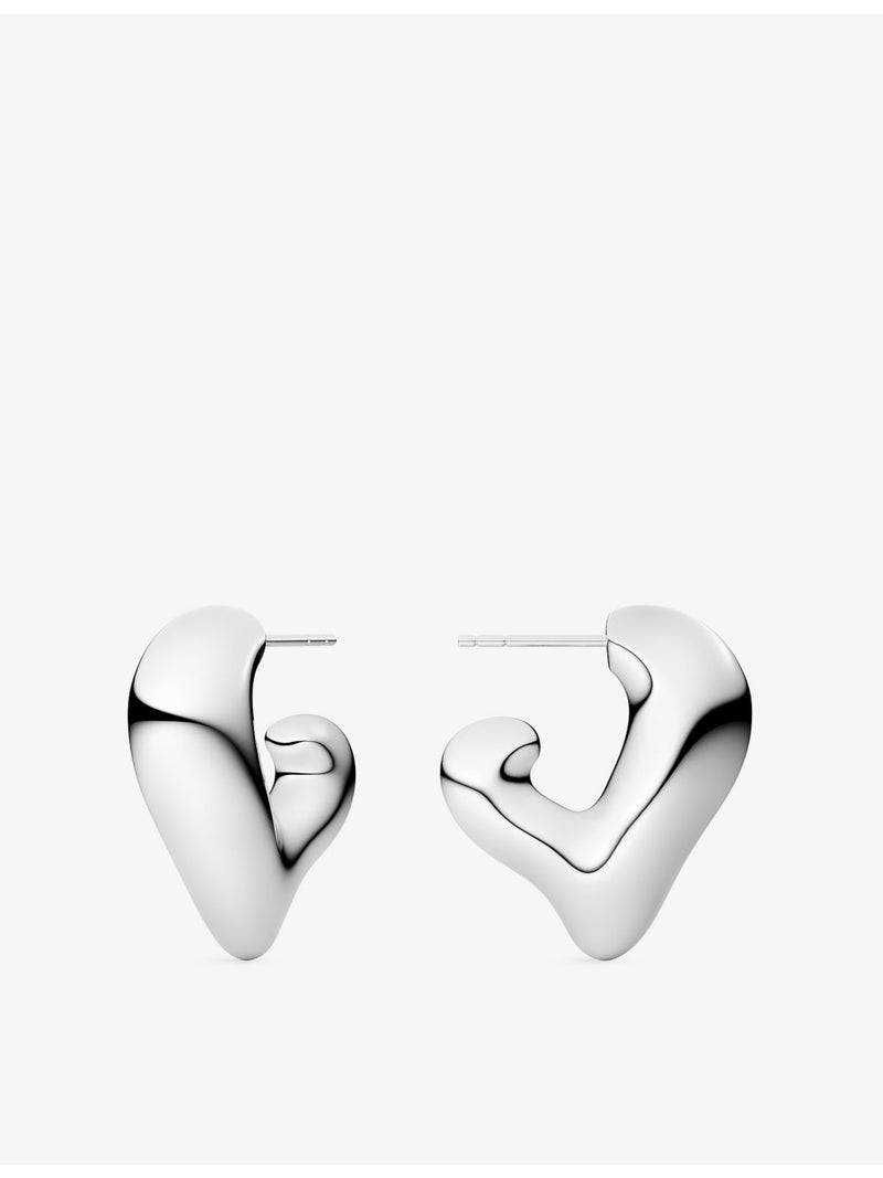 Sif Jakobs Lauria hoop earrings in rhodium-plated 925 sterling silver, UK version