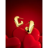 Sif Jakobs 18ct gold-plated sterling silver hoop earrings, imported from the UK