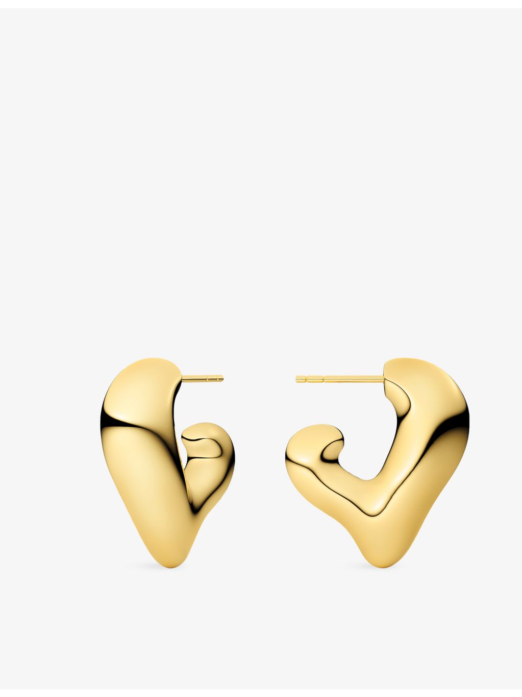 Sif Jakobs 18ct gold-plated sterling silver hoop earrings, imported from the UK