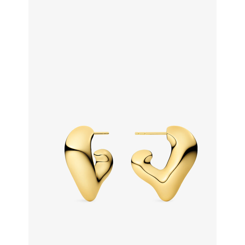 Sif Jakobs 18ct gold-plated sterling silver hoop earrings, imported from the UK