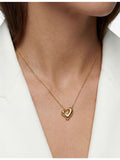 Sif Jakobs 18ct gold-plated heart necklace 45cm, UK version