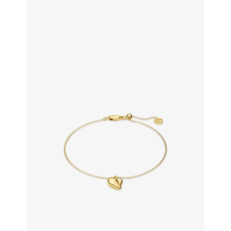 Sif Jakobs sterling silver gold-plated heart bracelet 18cm, imported from the UK
