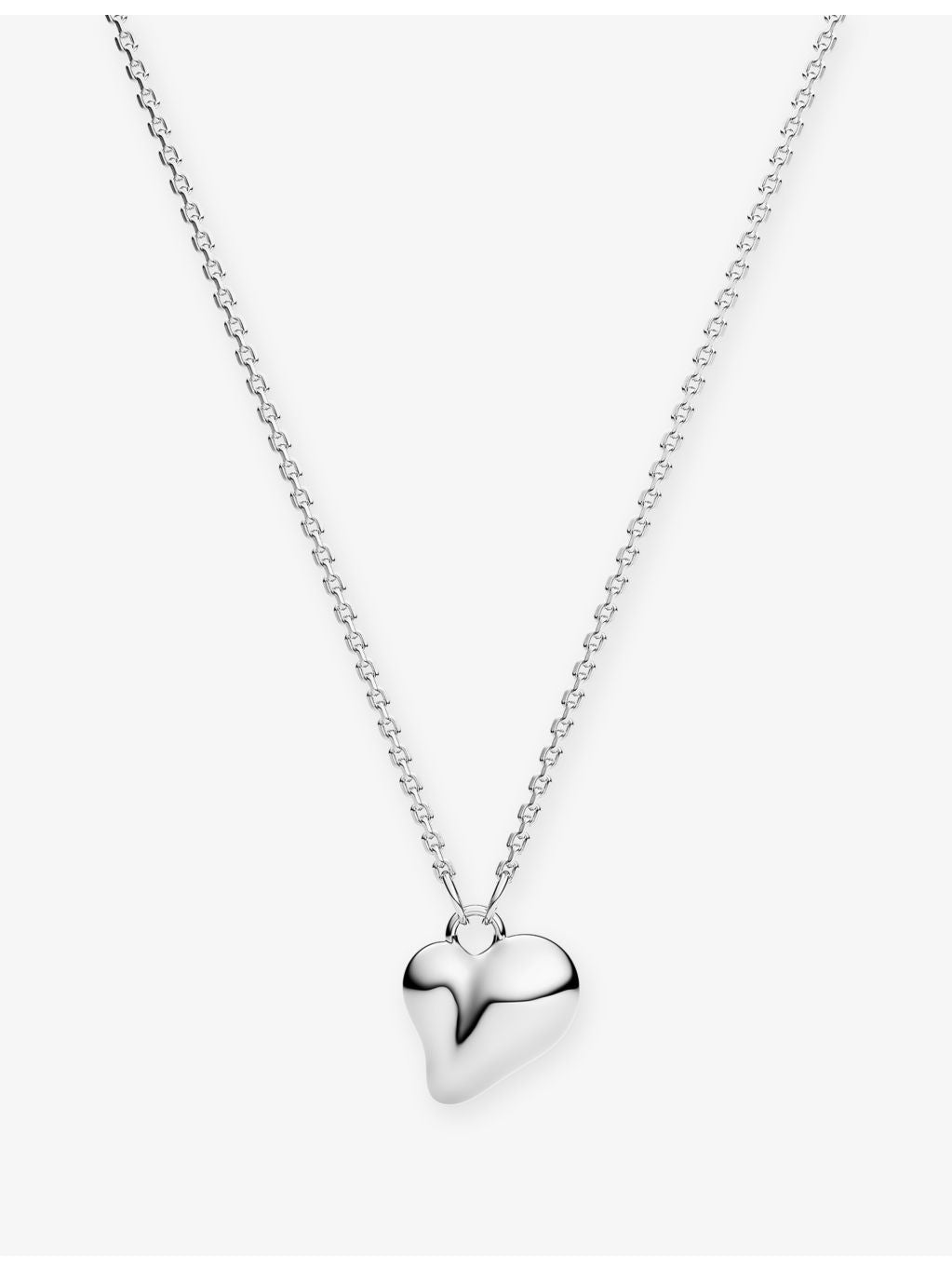 Sif Jakobs rhodium-plated 925 silver heart pendant necklace 45cm, UK version