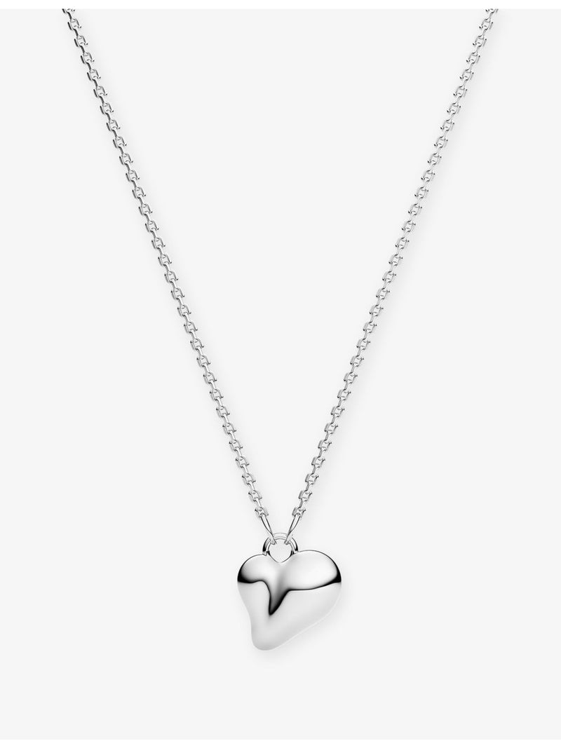 Sif Jakobs rhodium-plated 925 silver heart pendant necklace 45cm, UK version