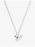 Sif Jakobs rhodium-plated 925 silver heart pendant necklace 45cm, UK version