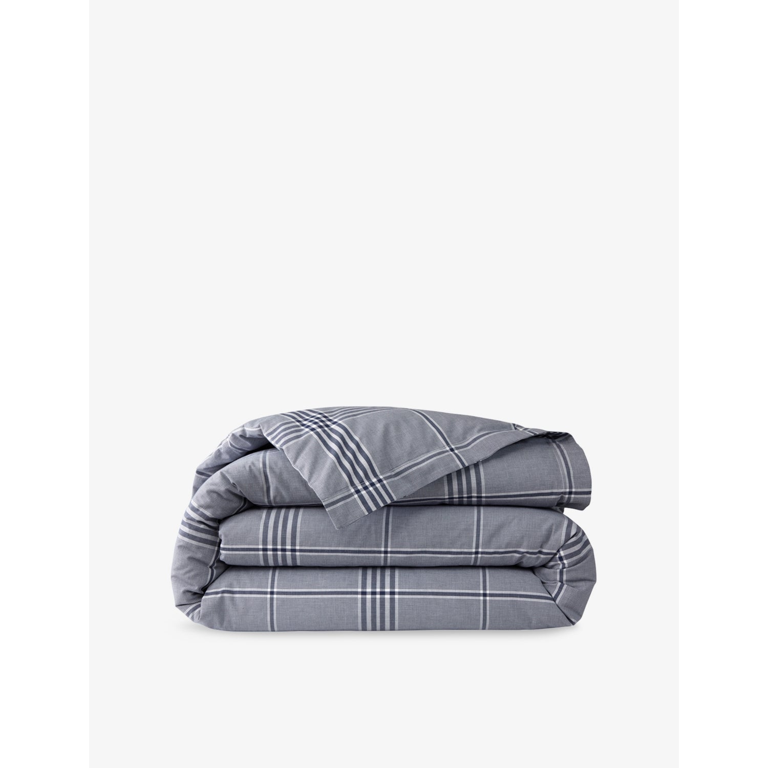August Checked Cotton Duvet Cover - Single