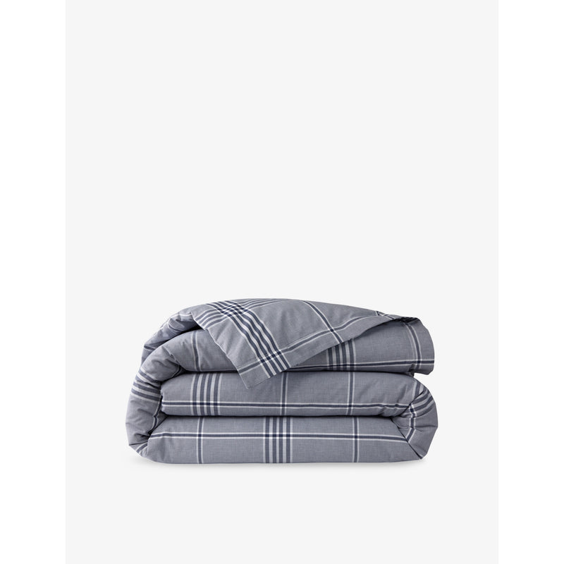 August Checked Cotton Duvet Cover - Single