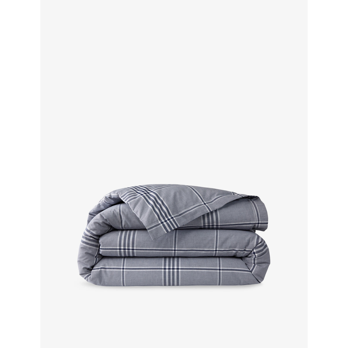 August Checked Cotton Duvet Cover - Single
