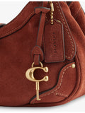 Coach Drifter 31 suede shoulder bag with gold hardware, UK version
