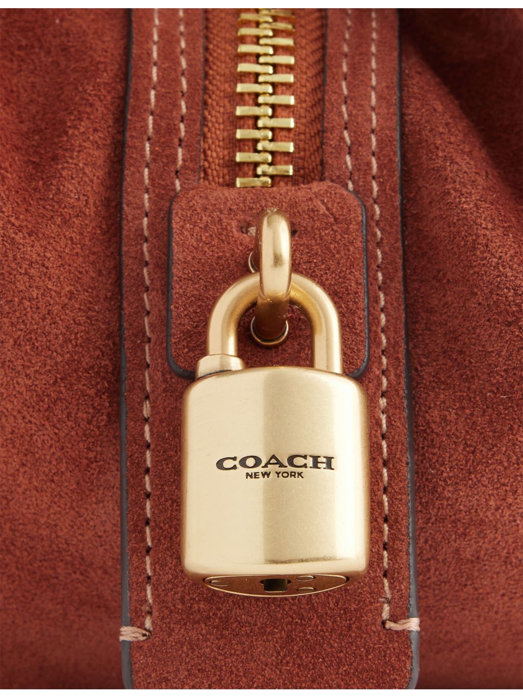 Coach Drifter 31 suede shoulder bag with gold hardware, UK version