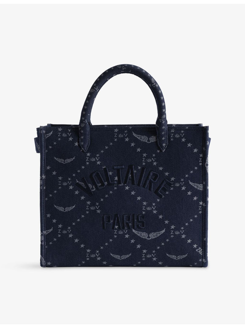 Zadig&Voltaire Angel branded denim tote bag, UK version