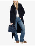 Zadig&Voltaire denim tote bag with monogram pattern, UK version