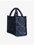 Zadig&Voltaire denim tote bag with monogram pattern, UK version