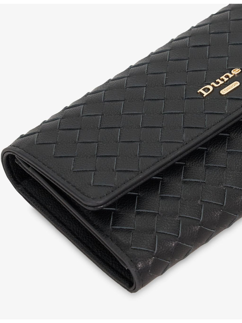Dune Kokos leather purse with woven design, UK version