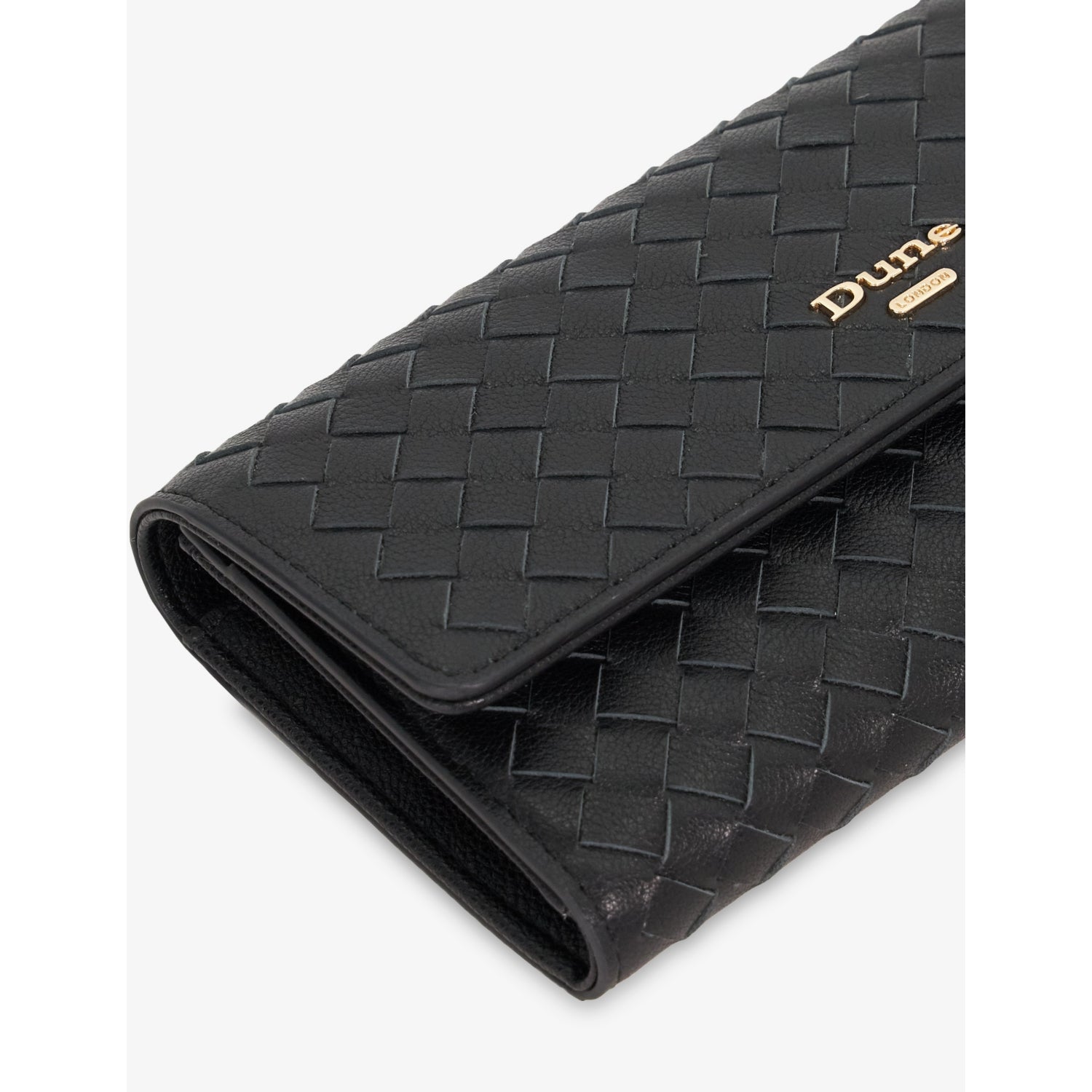 Dune Kokos leather purse with woven design, UK version