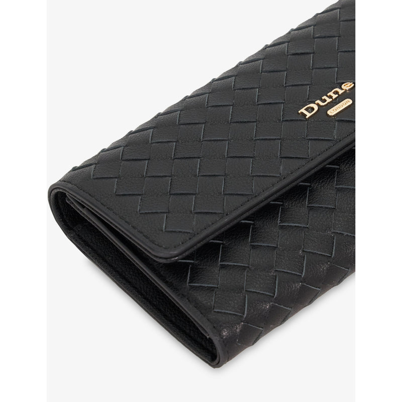Dune Kokos leather purse with woven design, UK version