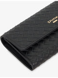 Dune Kokos leather purse with woven design, UK version