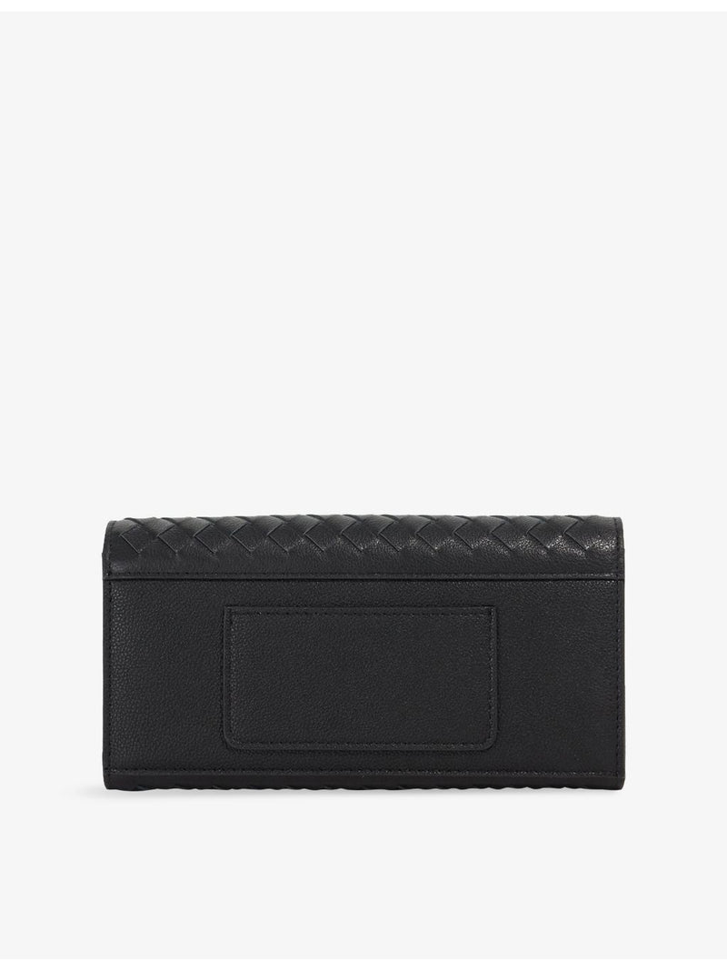Dune Kokos leather purse with woven design, UK version