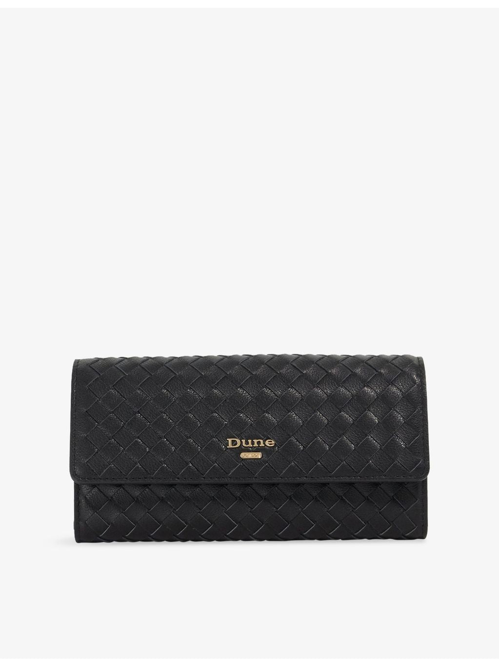 Dune Kokos leather purse with woven design, UK version