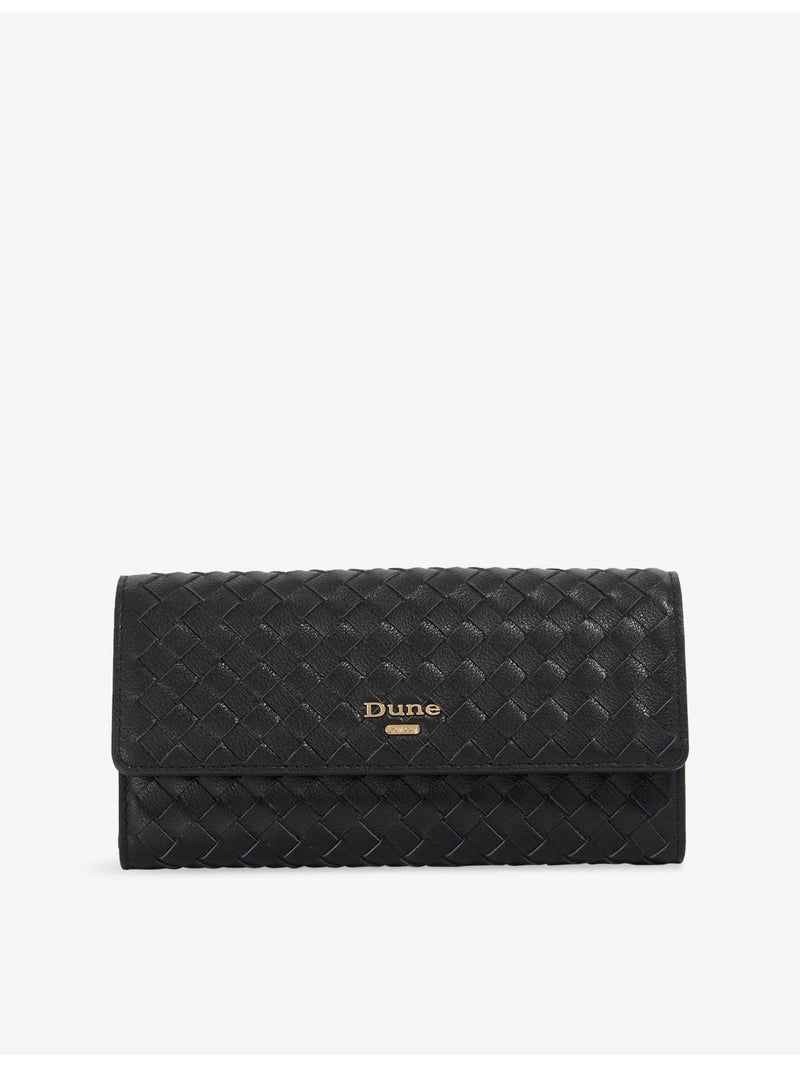 Dune Kokos leather purse with woven design, UK version
