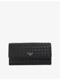 Dune Kokos leather purse with woven design, UK version