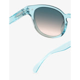IZIPIZI square acetate sunglasses in turquoise stone - British product