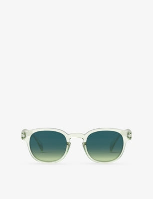IZIPIZI square acetate sunglasses Green Fields, UK version