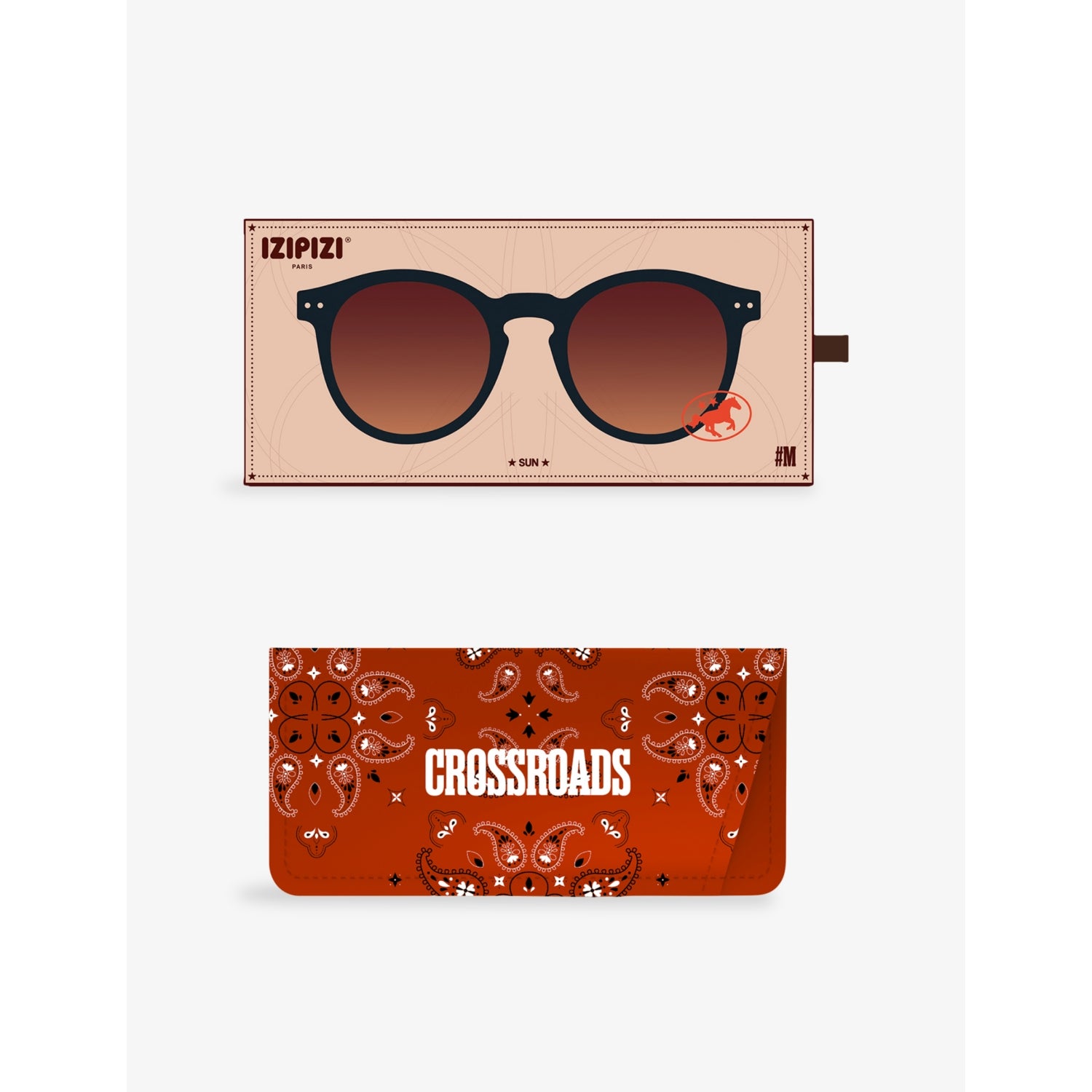 IZIPIZI black round-frame acetate sunglasses #M Black Road (British brand)
