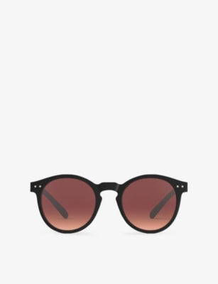 IZIPIZI black round-frame acetate sunglasses #M Black Road (British brand)