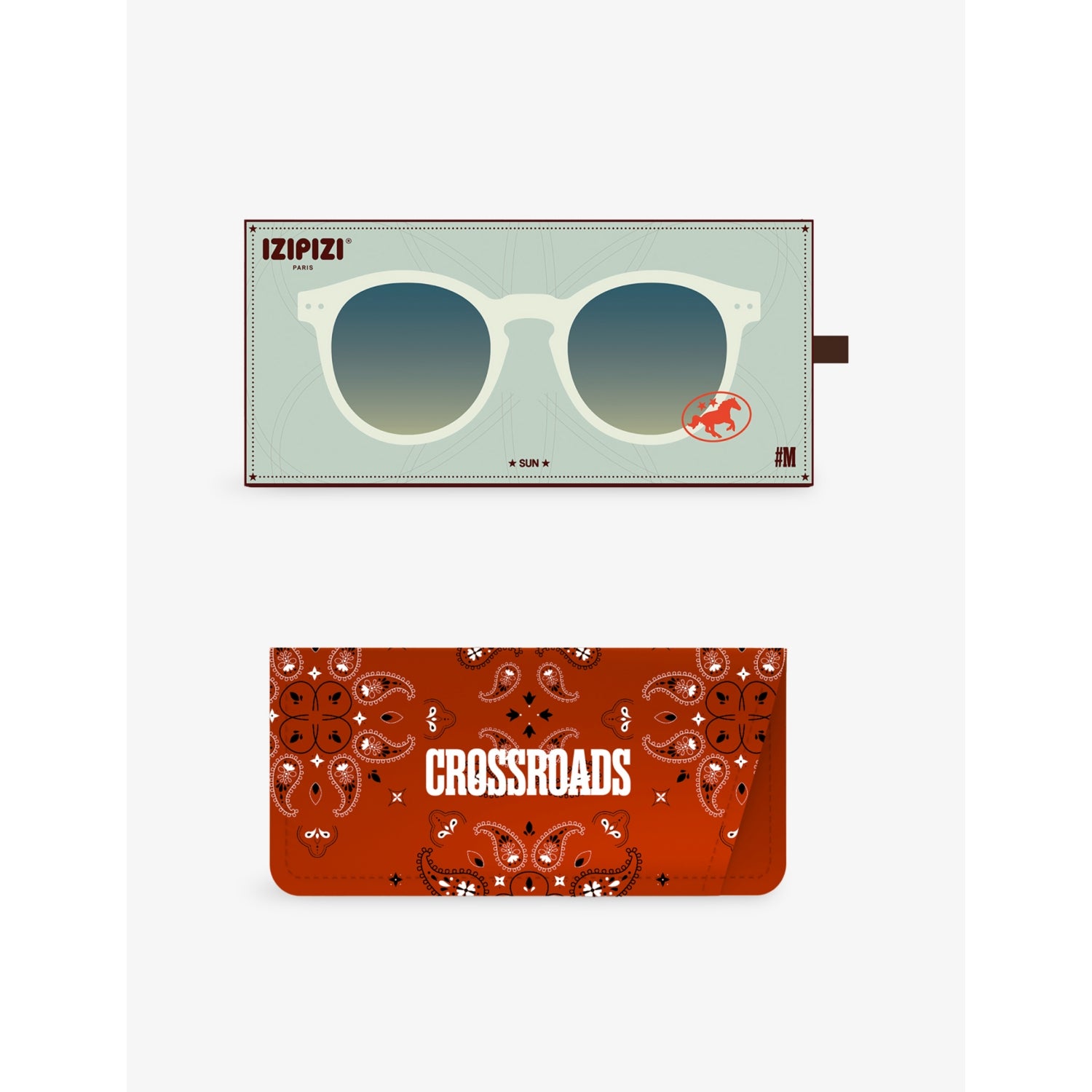 IZIPIZI Green Fields round-frame acetate sunglasses (British brand)