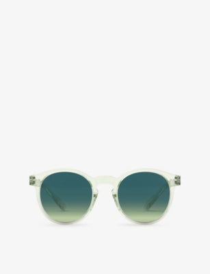 IZIPIZI Green Fields round-frame acetate sunglasses (British brand)