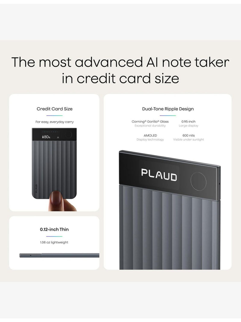 Smartech Plaud Note Pro black AI voice recorder - British product