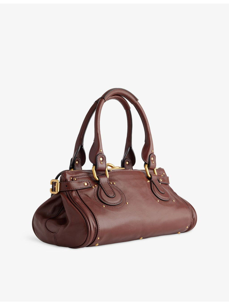 Chloe Paddington leather tote bag with stud charms, imported from the UK