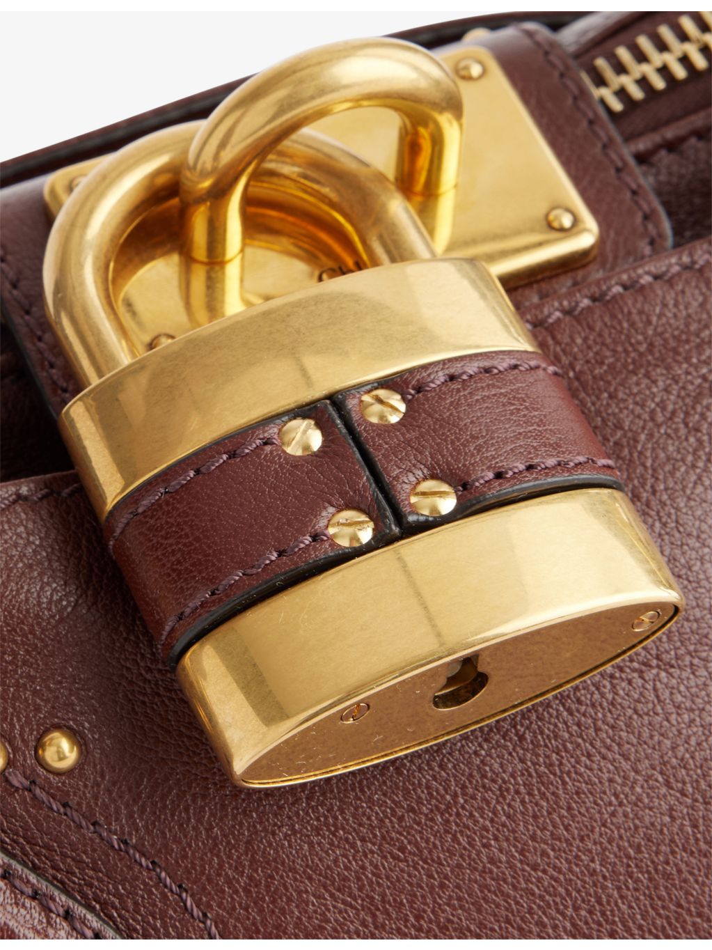 Chloe Paddington leather tote bag with stud charms, imported from the UK