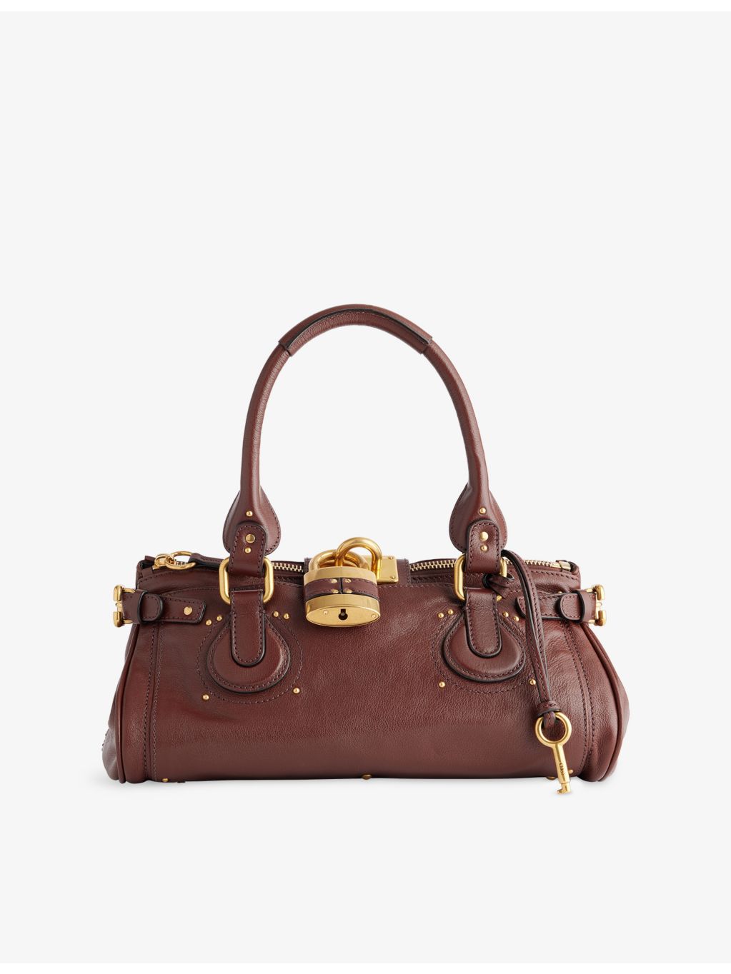 Chloe Paddington leather tote bag with stud charms, imported from the UK