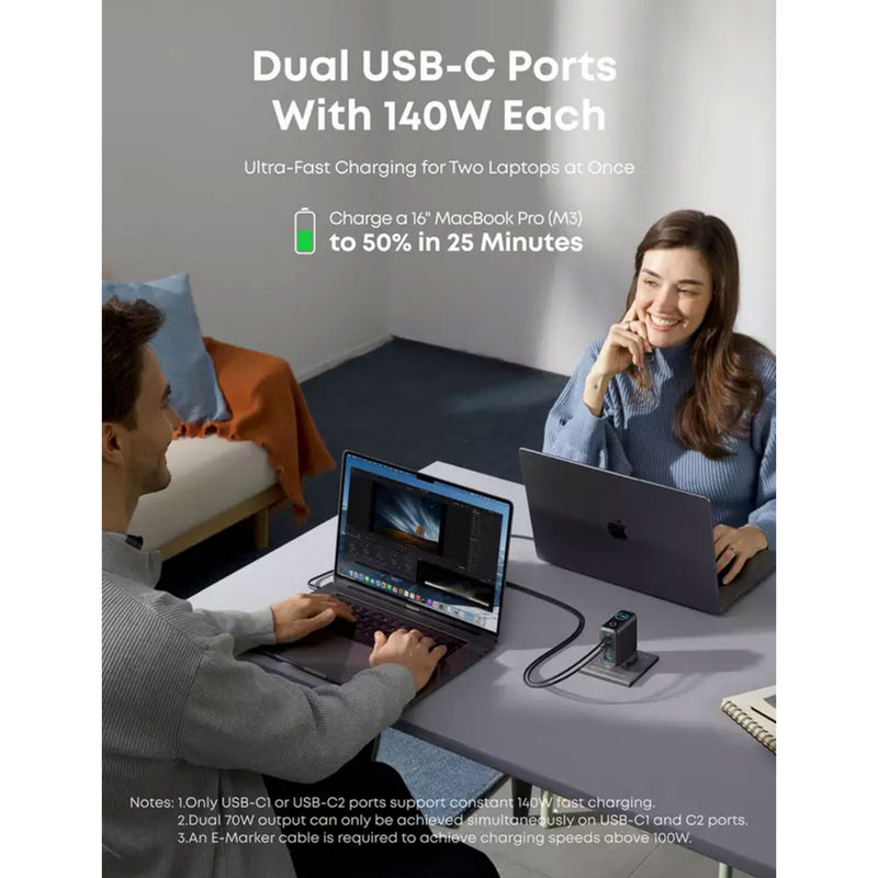 Anker 140W GaN charger 4-port USB-C and USB-A, UK version