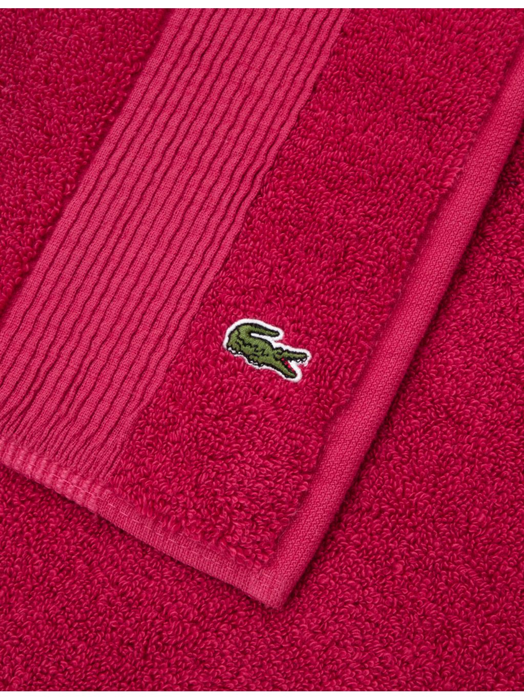 Lacoste cotton bath mat with tonal stripes 50x70cm, imported from the UK