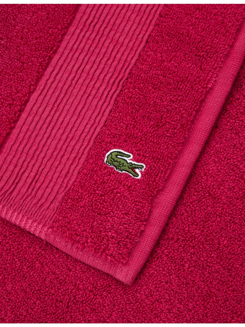 Lacoste cotton bath mat with tonal stripes 50x70cm, imported from the UK